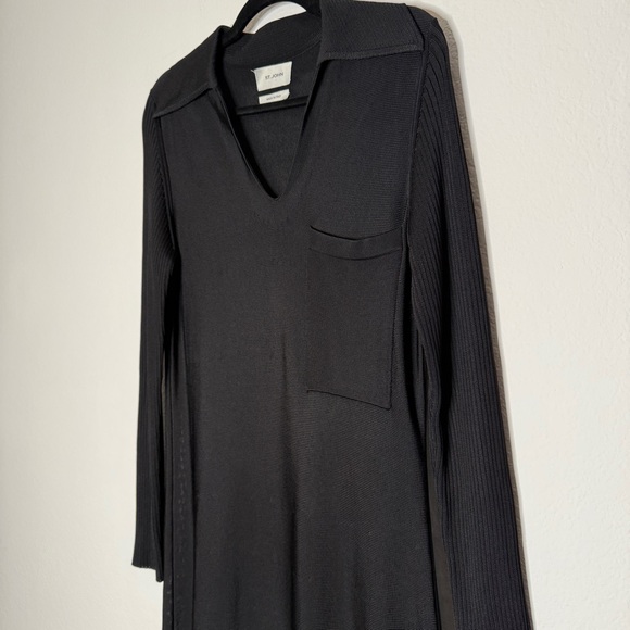 St. John Knit Black Long Sleeve Dress Black Size M - Picture 2 of 10